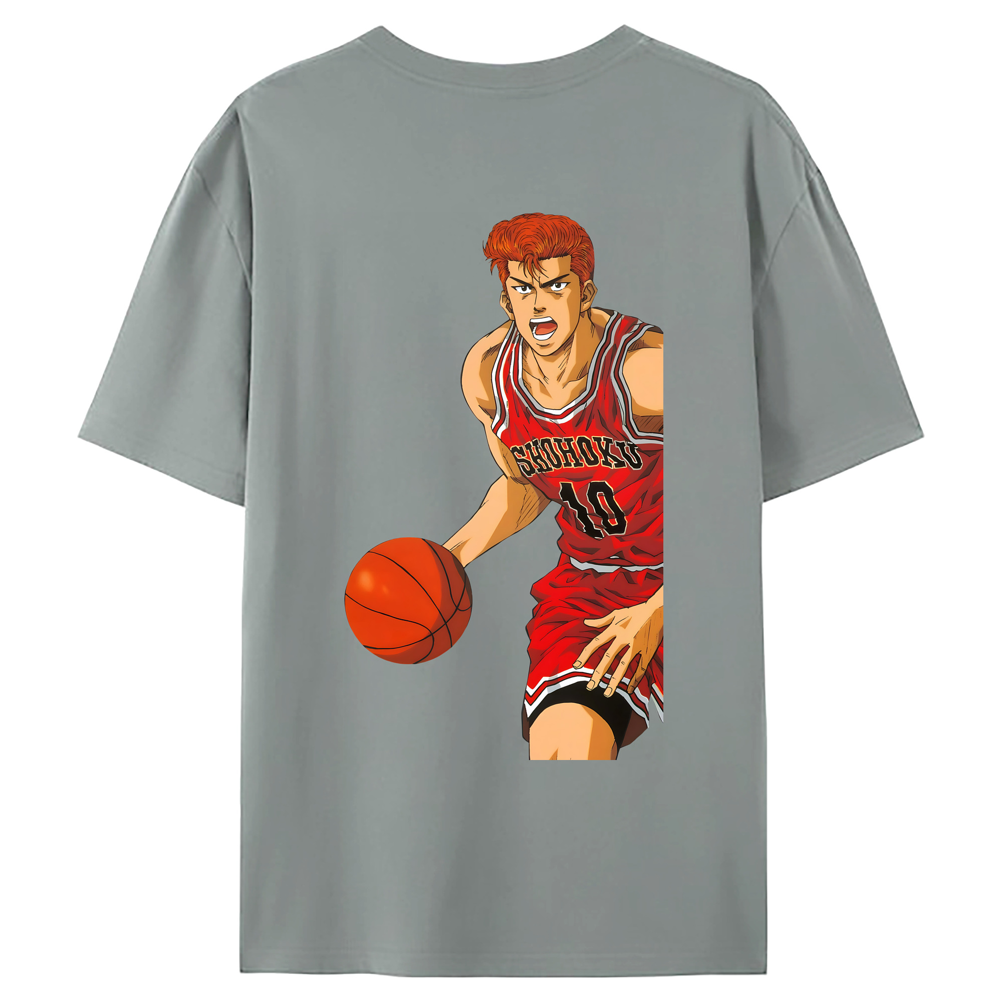 （画像用） SLAM DUNK／スラムダンク 綿100％ メンズ半袖Tシャツ（バックプリント） 通気性